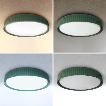 Brilagi - Lámpara de techo LED regulable LUCIA LED/60 W/230 V 3000–6500 K, Ø 59 cm, verde + mando a distancia