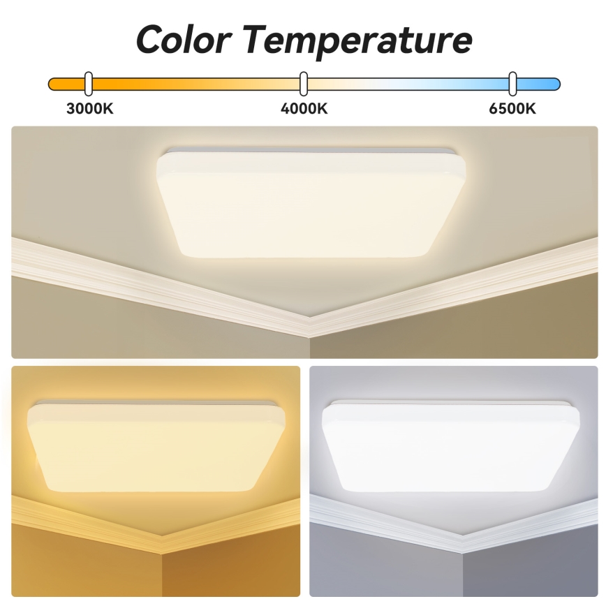 Brilagi - Plafón LED regulable MILKY WAY LED/24W/230V 3000-6500K 37x37 cm + mando a distancia