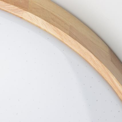 Brilagi - Lámpara de techo LED regulable PINE LED/60W/230V, madera, Ø 52 cm, 3000-6500K + mando a distancia