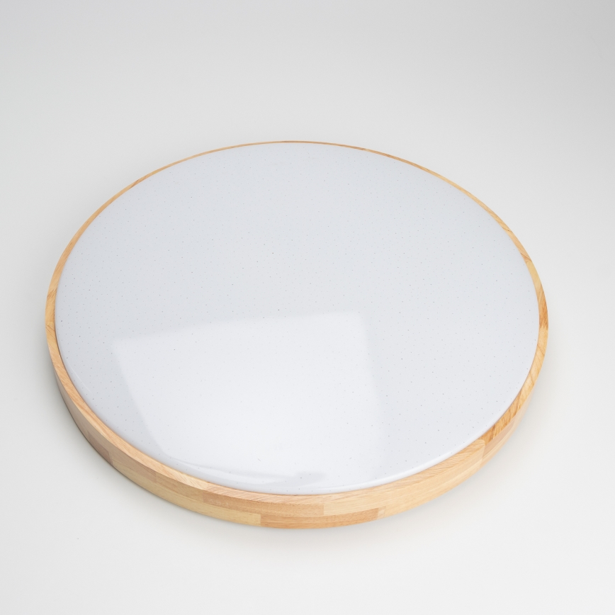 Brilagi - Lámpara de techo LED regulable PINE LED/60W/230V, madera, Ø 52 cm, 3000-6500K + mando a distancia