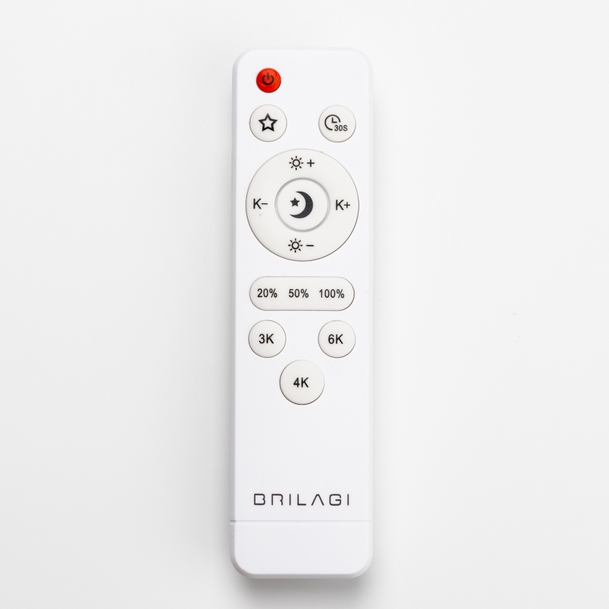 Brilagi - Lámpara de techo LED regulable PINE LED/60W/230V, madera, Ø 52 cm, 3000-6500K + mando a distancia