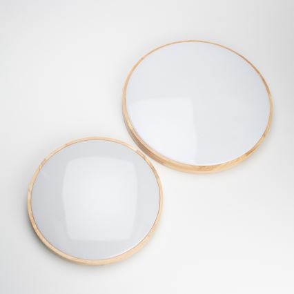 Brilagi - Lámpara de techo LED regulable PINE LED/60W/230V, madera, Ø 52 cm, 3000-6500K + mando a distancia