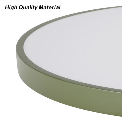 Brilagi - Luminaria de techo LED regulable POOL LED/36W/230V 3000-6000K Ø 30 cm verde + mando a distancia