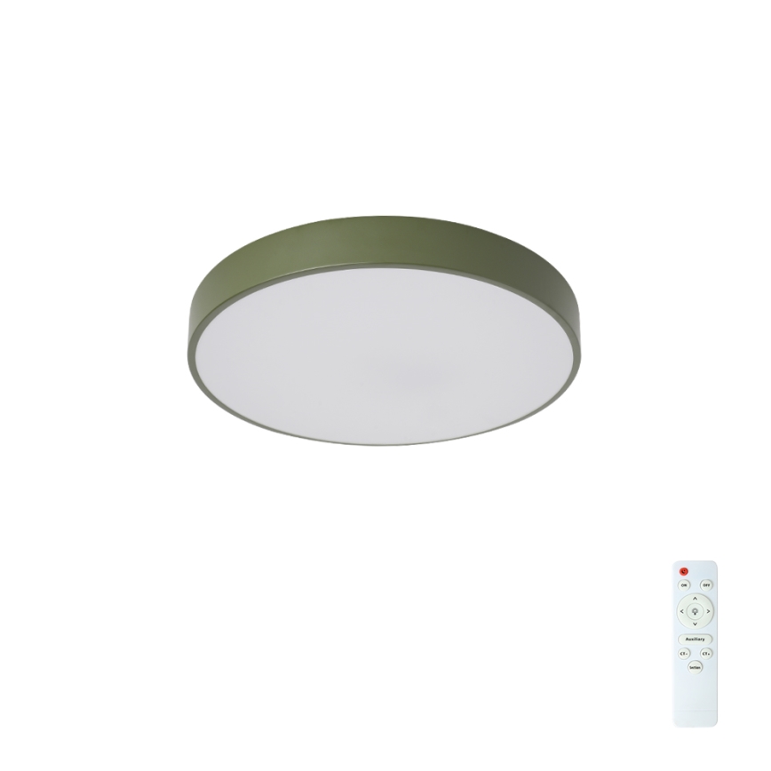 Brilagi - Luminaria de techo LED regulable POOL LED/36W/230V 3000-6000K Ø 30 cm verde + mando a distancia