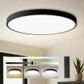 Brilagi - Luminaria de techo LED regulable POOL SMART LED/180W/230V 3000-6000K Ø 120 cm Wi-Fi Tuya negra + mando a distancia