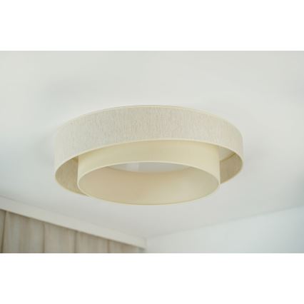 Brilagi - Plafón LED regulable SHINE LED/24W/230V Ø 60 cm 3000/4000/6500K color crema + mando a distancia