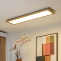 Brilagi - Luminaria de techo LED regulable SLIMFRAME WOOD LED/58W/230V 124x34 cm 3000-6000K marrón + mando a distancia
