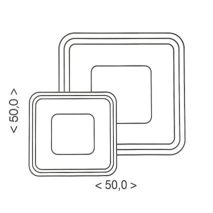 Brilagi - Luminaria de techo LED regulable TANDORA LED/49W/230V 50x50 cm 3000-6000K + mando a distancia