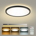 Brilagi - Luminaria de techo LED regulable ULTRA DELGADA LED/24W/230V 2700-6500K Ø 42 cm negra + mando a distancia