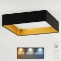 Brilagi - Luminaria de techo LED regulable VEGAS SHINE LED/24 W/230 V Ø 45 cm 3000/4000/6500 K marrón paja/dorado + mando a distancia