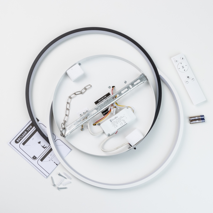 Brilagi - Luminaria de techo LED regulable VELO LED/70W/230V, diámetro 48 cm, 3000-6500K + mando a distancia