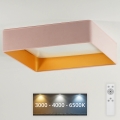 Brilagi - Luminaria de techo LED regulable VELVET SQUARE LED/24W/230V 43x43 cm 3000/4000/6500K + mando a distancia negra