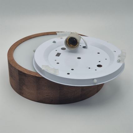 Brilagi - Luminaria de techo LED RGBW regulable CARVALHO 1xE27/15W/230V 2700-6500K Wi-Fi roble, diámetro 27,5 cm