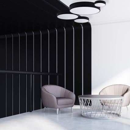 Brilagi - Lámpara de techo LED RGBW regulable CLARE 3xE27/9W/230V 2700-6500K Ø 40 cm Wi-Fi negra