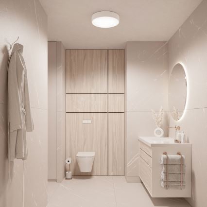 Brilagi - Lámpara de techo LED RGBW regulable para baño CLARE 2xE27/9W/230V 2700-6500K Ø 30 cm IP54 Wi-Fi blanca