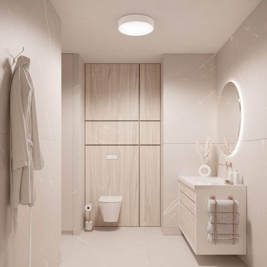 Brilagi - Lámpara de techo LED RGBW regulable para baño CLARE 2xE27/9W/230V 2700-6500K Ø 30 cm IP54 Wi-Fi blanca