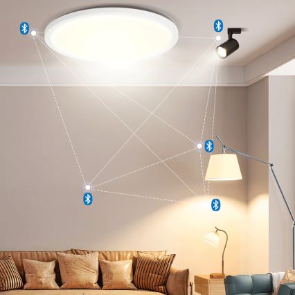 Brilagi - Luminaria de techo LED RGBW regulable VIBE LED/36W/230V 3000-6500K Ø 40 cm blanca + control remoto