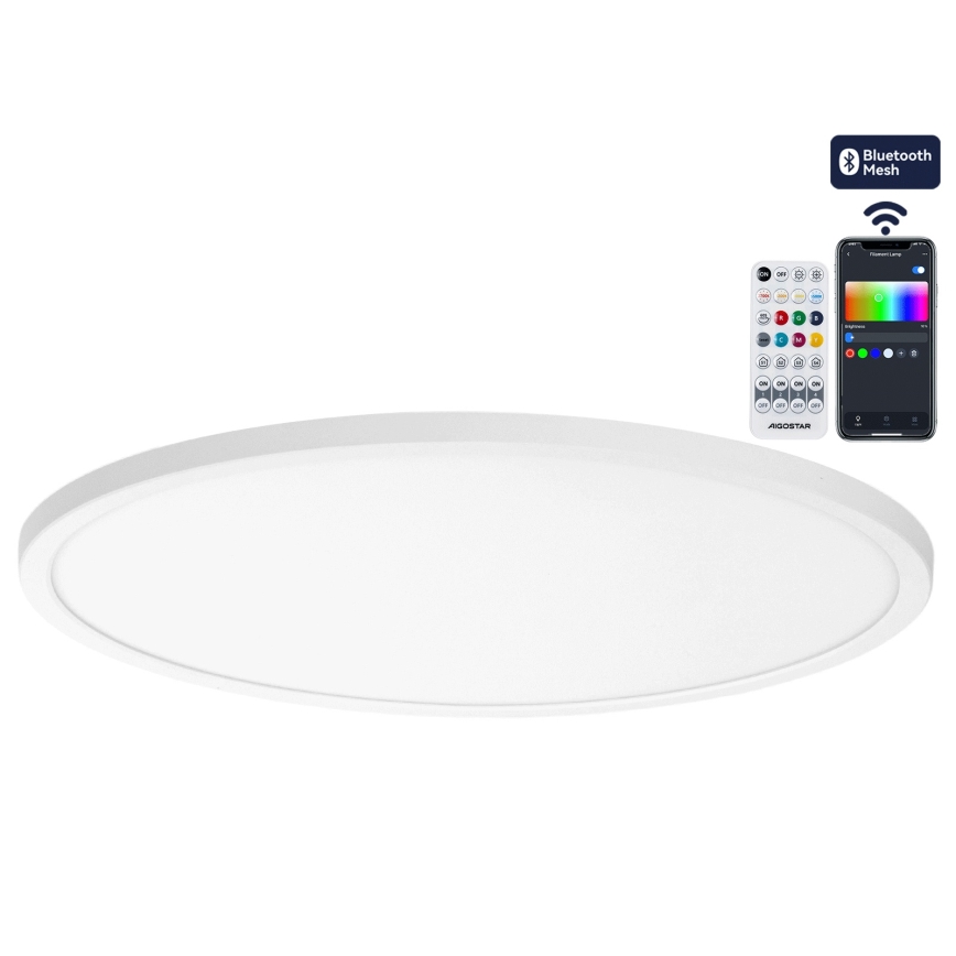 Brilagi - Luminaria de techo LED RGBW regulable VIBE LED/36W/230V 3000-6500K Ø 40 cm blanca + control remoto