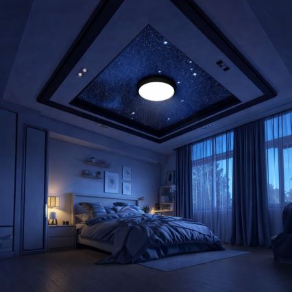 Brilagi - Plafón LED RGBW regulable VIBE LED/36W/230V 3000-6500K Ø 40 cm negro + mando a distancia