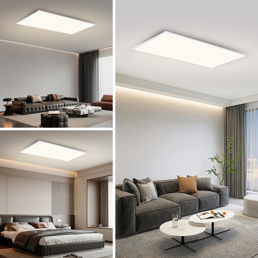 Brilagi - Luminaria de techo LED SLIMFRAME LED/80W/230V 120x60 cm 3000/4000/6000K blanca