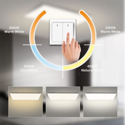 Brilagi - Luminaria de techo LED SLIMFRAME LED/80W/230V 120x60 cm 3000/4000/6000K blanca