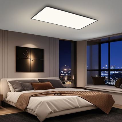 Brilagi - Luminaria de techo LED SLIMFRAME LED/80W/230V 120x60 cm 3000/4000/6000K negra