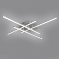 Brilagi - Luminaria de techo LED STRIPES/37W/230V 68x68 cm plateada