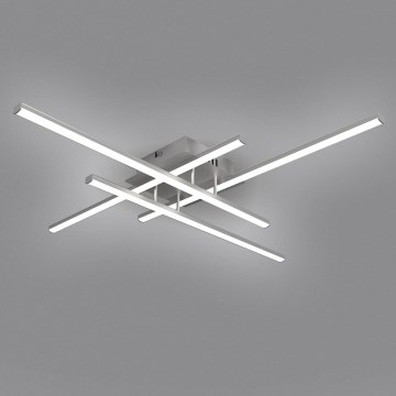 Brilagi - Luminaria de techo LED STRIPES/37W/230V 68x68 cm plateada