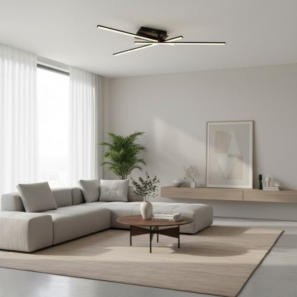 Brilagi - Plafón LED de techo STRIPES LED/30W/230V 51x78 cm negro