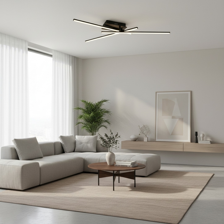 Brilagi - Plafón LED de techo STRIPES LED/30W/230V 51x78 cm negro