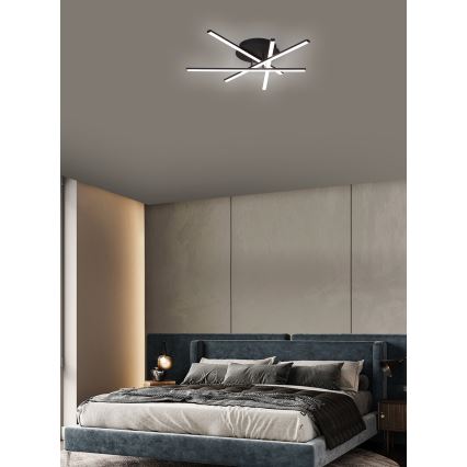 Brilagi - Plafón LED STRIPES LED/40W/230V 60x60 cm negro