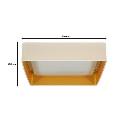 Brilagi - Plafón de techo VELVET SQUARE LED/24W/230V 43x43 cm crema