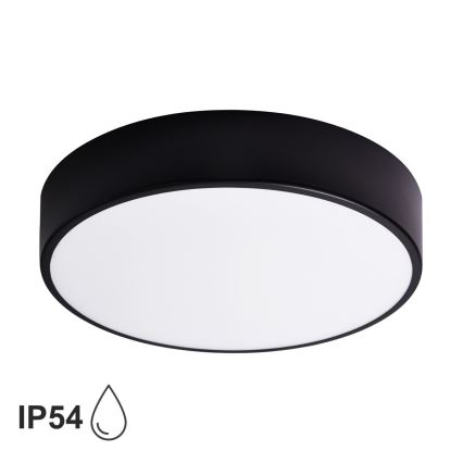 Brilagi - Luminaria de techo LED RGBW regulable para baño CLARE 3xE27/9W/230V 2700-6500K Ø 40 cm IP54 Wi-Fi negra