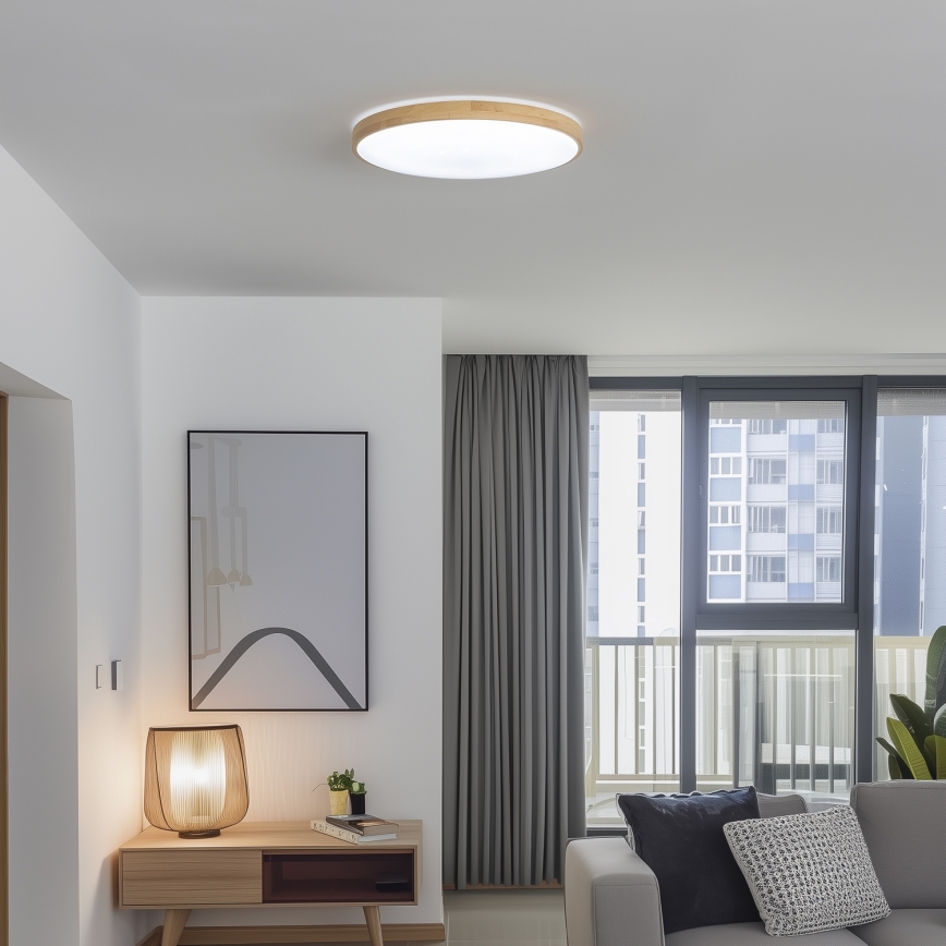 Brilagi - Luminaria de techo LED regulable PINE LED/60W/230V diámetro 52 cm 3000-6500K + mando a distancia