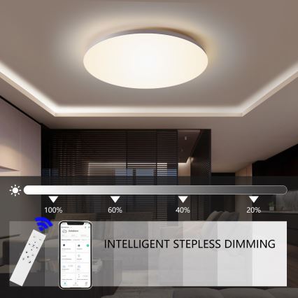 Brilagi - Lámpara de techo LED regulable SMART LED/24W/230V Ø 38 cm 3000-6000K Wi-Fi Tuya Beacon + control remoto