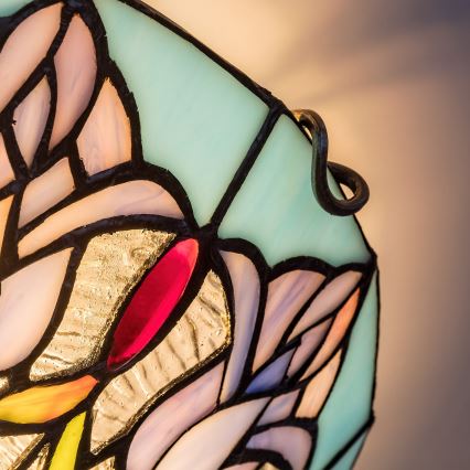 Brilagi - Luminaria de techo Tiffany con vitral LORAS 2xE27/60W/230V