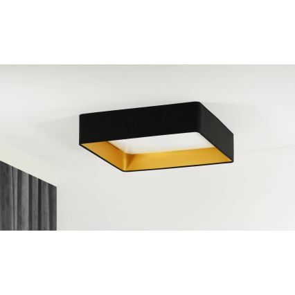 Brilagi - Plafón LED VELVET SQUARE LED/24W/230V 43x43 cm negro