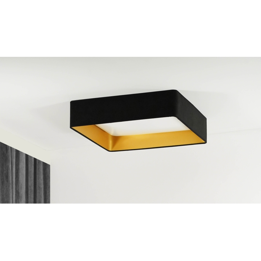 Brilagi - Plafón LED VELVET SQUARE LED/24W/230V 43x43 cm negro