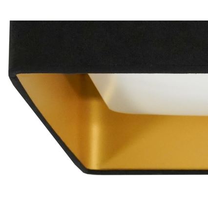 Brilagi - Plafón LED VELVET SQUARE LED/24W/230V 43x43 cm negro