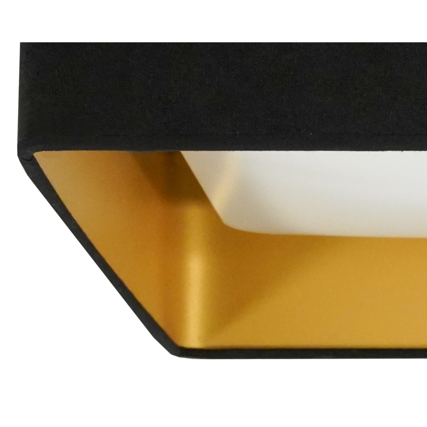 Brilagi - Plafón LED VELVET SQUARE LED/24W/230V 43x43 cm negro