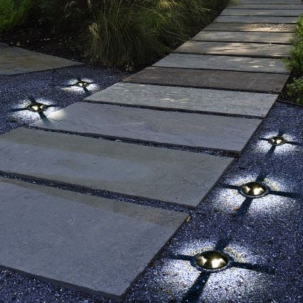 Brilagi - Luminaria empotrable exterior LED para tránsito vehicular GROUNDRAY LED/1W/230V negra IP67