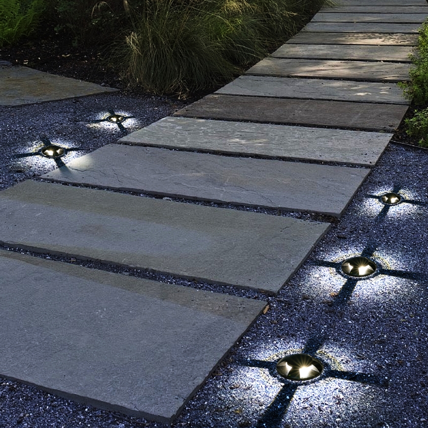 Brilagi - Luminaria empotrable exterior LED para tránsito vehicular GROUNDRAY LED/1W/230V negra IP67