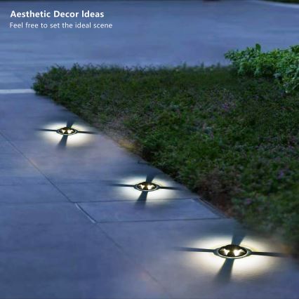 Brilagi - Luminaria empotrable exterior LED para tránsito vehicular GROUNDRAY LED/1W/230V negra IP67