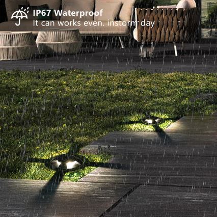 Brilagi - Luminaria empotrable exterior LED para tránsito vehicular GROUNDRAY LED/1W/230V negra IP67