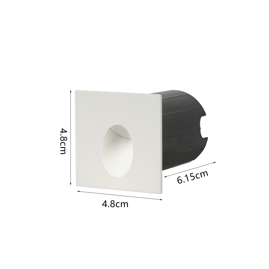 Brilagi - Luminaria empotrable LED para exterior STAIRDOT LED/2W/230V blanca IP65 cuadrada