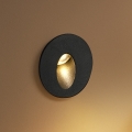 Brilagi - Luminaria empotrada de exterior LED STAIRDOT LED/2W/230V, negra, IP65, redonda