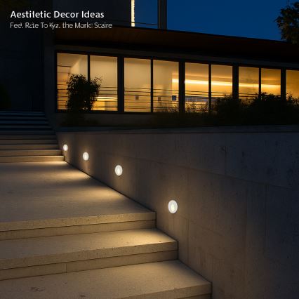 Brilagi - Luminaria empotrada LED para exterior STAIRDOT LED/2W/230V blanco IP65 redonda