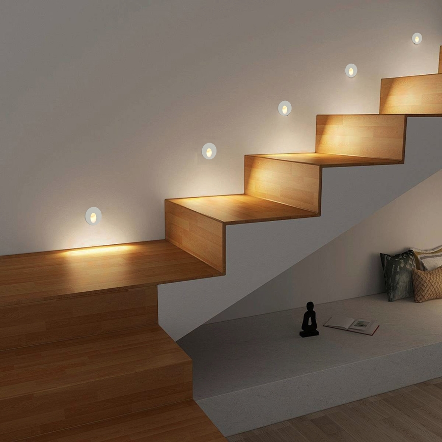 Brilagi - Luminaria empotrada LED para exterior STAIRDOT LED/2W/230V blanco IP65 redonda