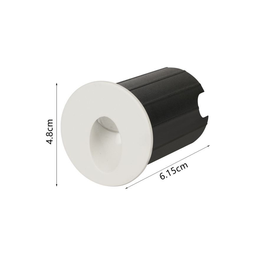 Brilagi - Luminaria empotrada LED para exterior STAIRDOT LED/2W/230V blanco IP65 redonda