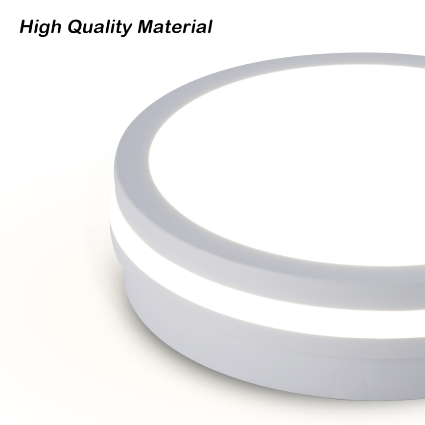 Brilagi - Lámpara de techo LED para exterior con sensor BENE LED/18W/230V Ø 21,5 cm blanca IP54